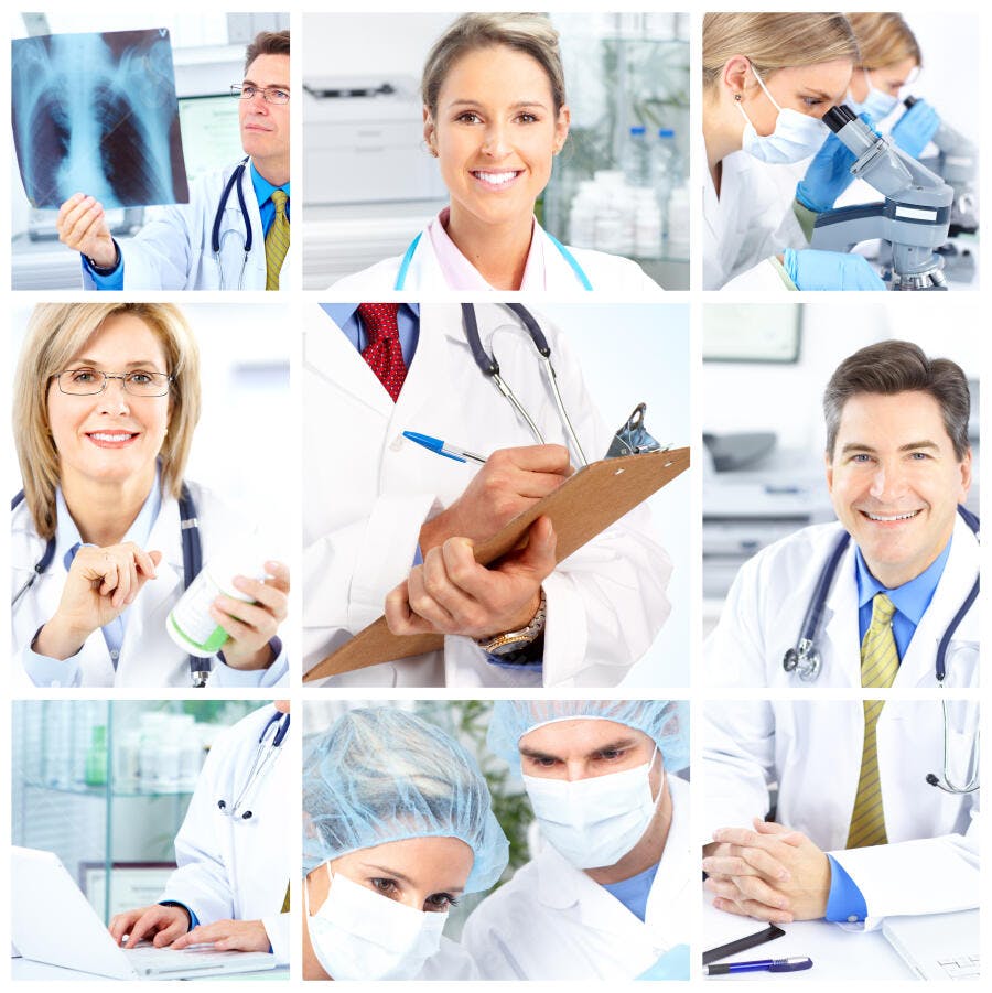 Equipe Médica em Hospital Diversidade Profissional