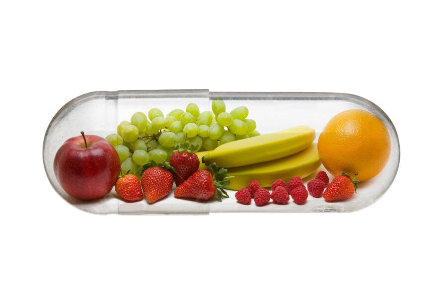 Cápsula de Frutas Frescas e Vitaminas