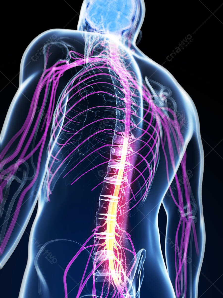 Coluna vertebral humana sistema nervoso