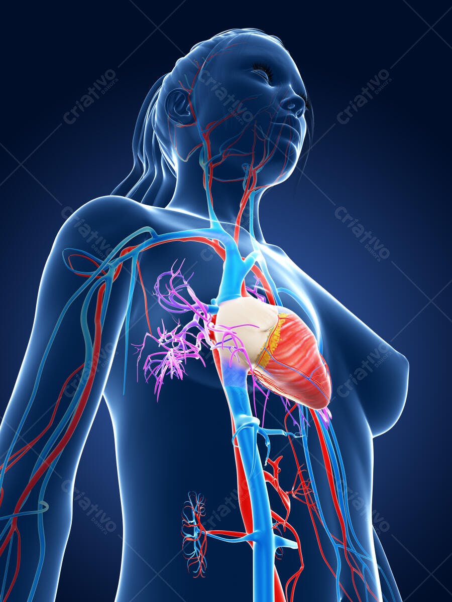 Anatomia do Coração Feminino Sistema Circulatório