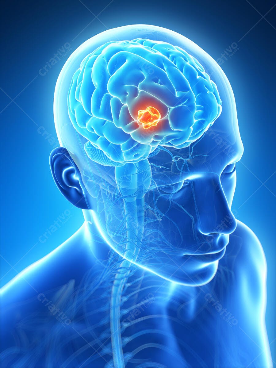 Tumor Cerebral Ilustração Médica