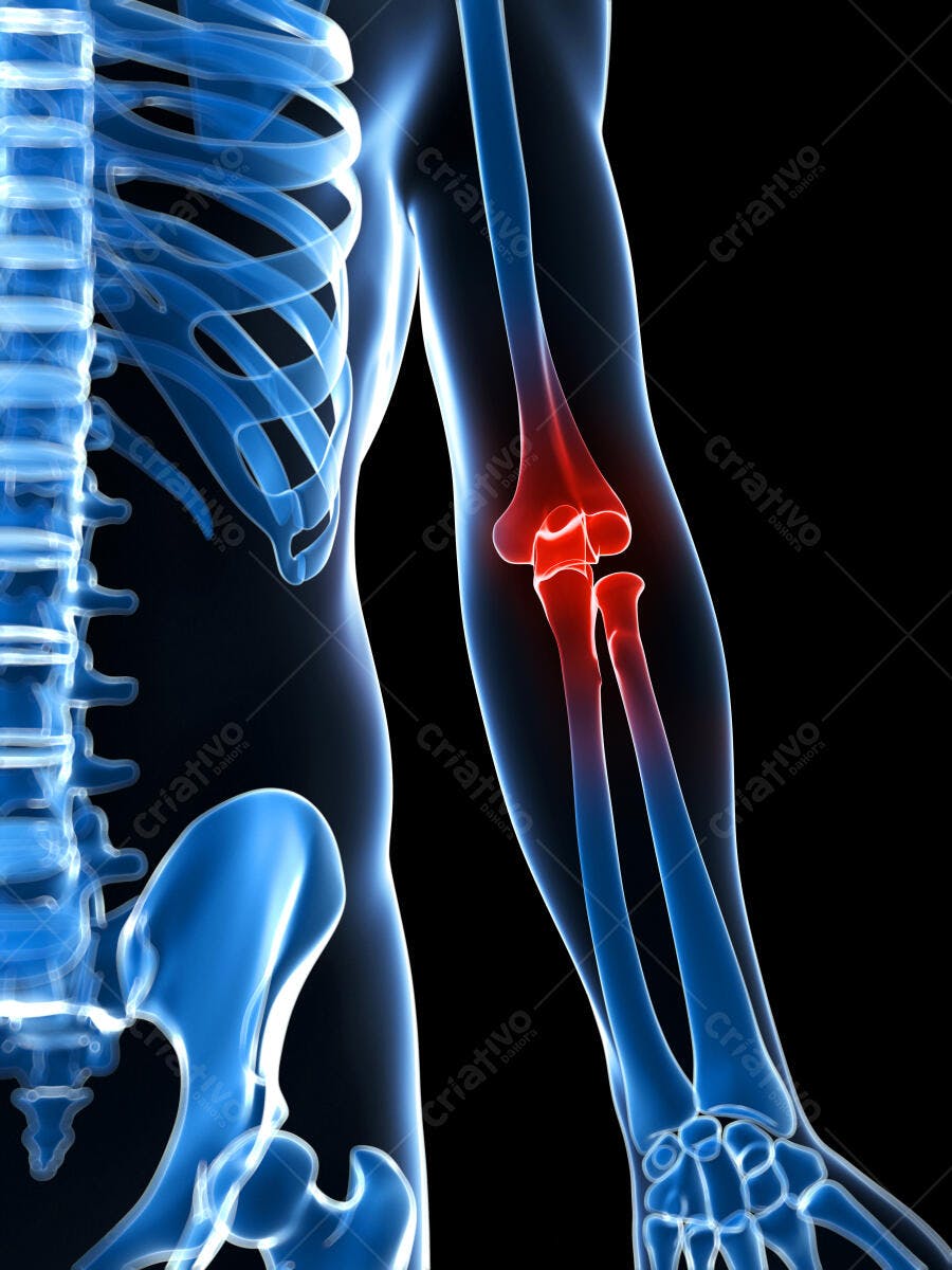 Dor no cotovelo anatomia 3D