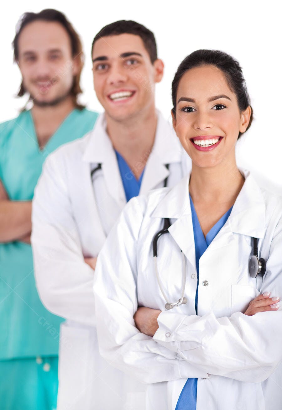 Médicos sorrindo equipe médica retrato