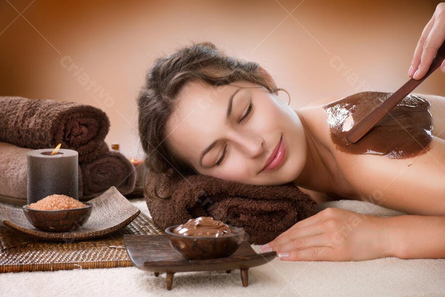 Tratamento de chocolate relaxante em spa