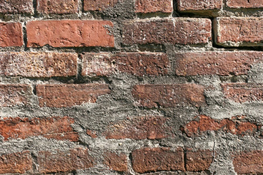 Parede de tijolos antigos textura rústica
