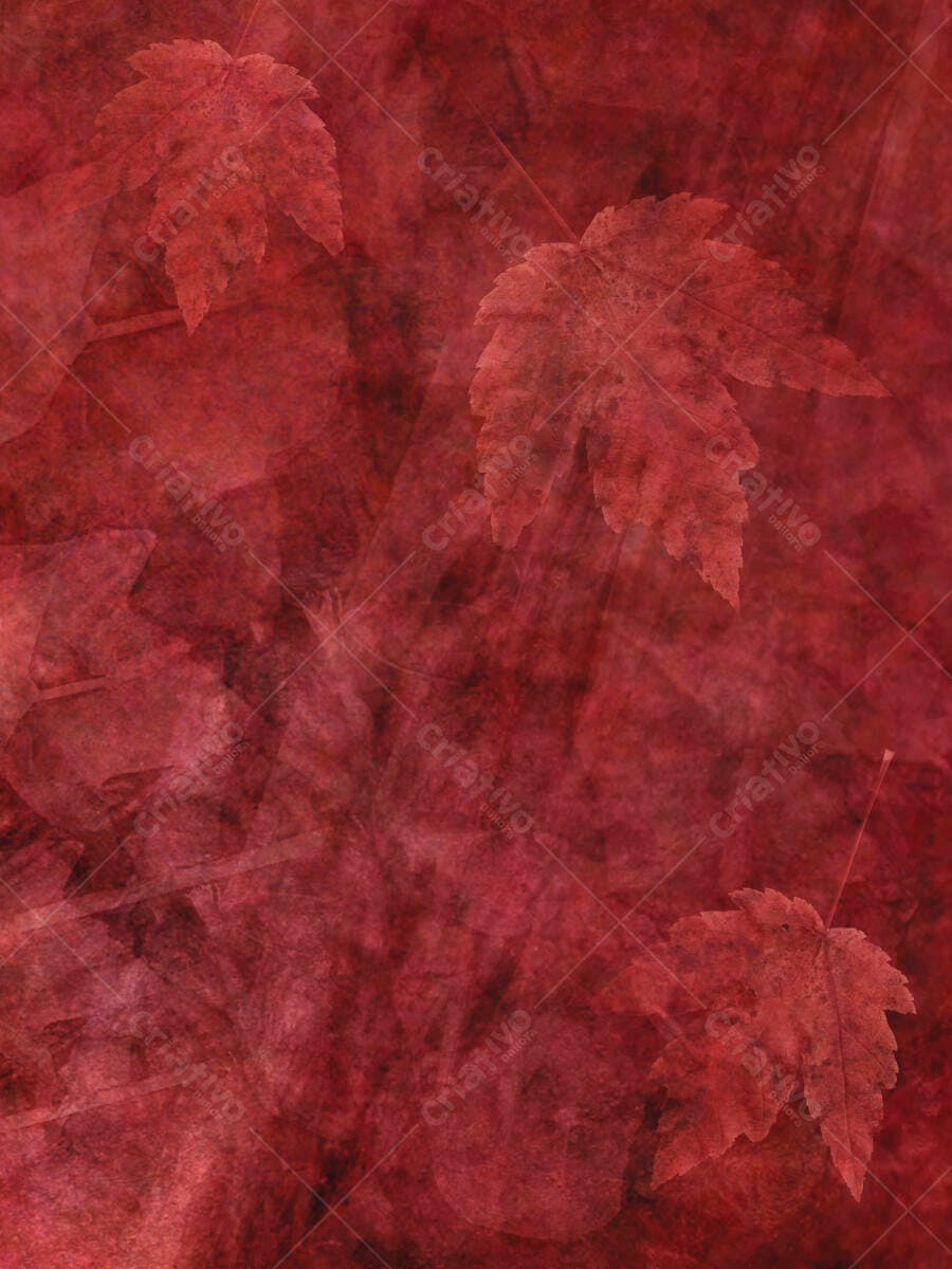 Folhas de bordo sobre fundo vermelho outono