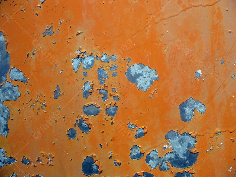 Textura de metal enferrujado laranja e cinza