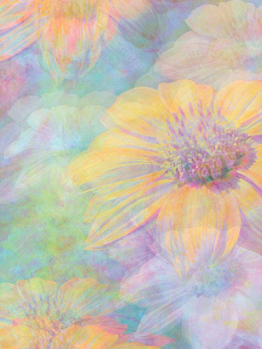 Flores Pastel Abstrato fundo floral