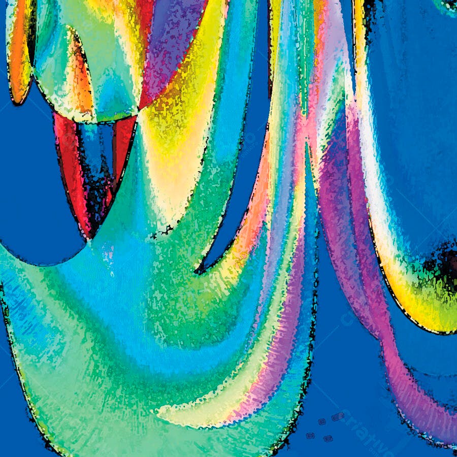 Arte Abstrata Fluida Cores Vibrantes