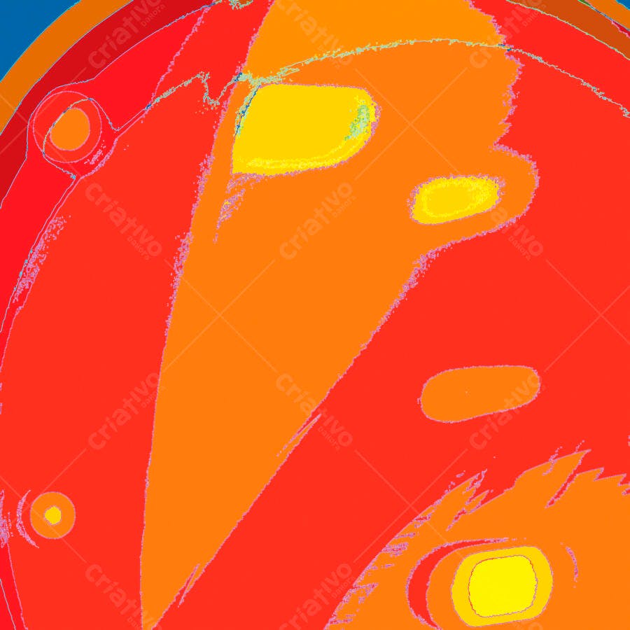 Arte Abstrata Tons Quentes Vermelho Laranja Amarelo