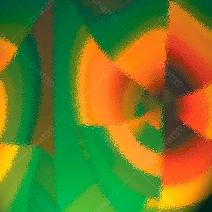 Abstração em tons de laranja e verde