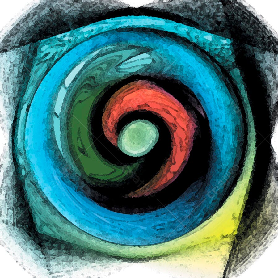 Espiral abstrata multicolorida