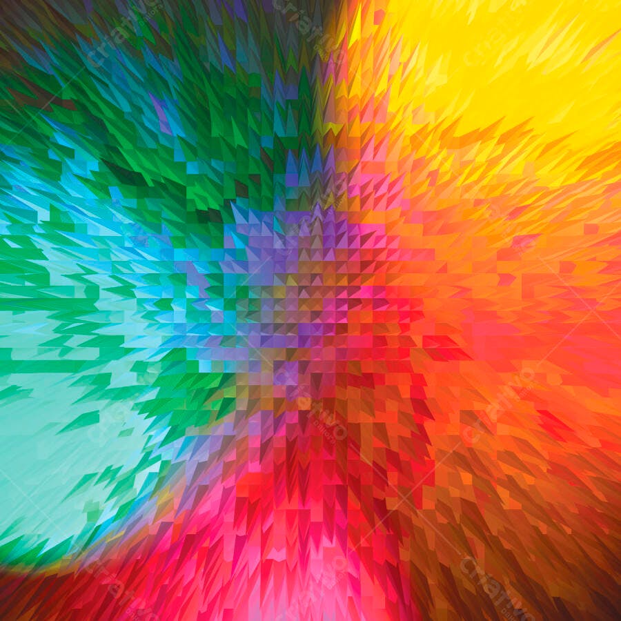 Abstração geométrica cores vibrantes