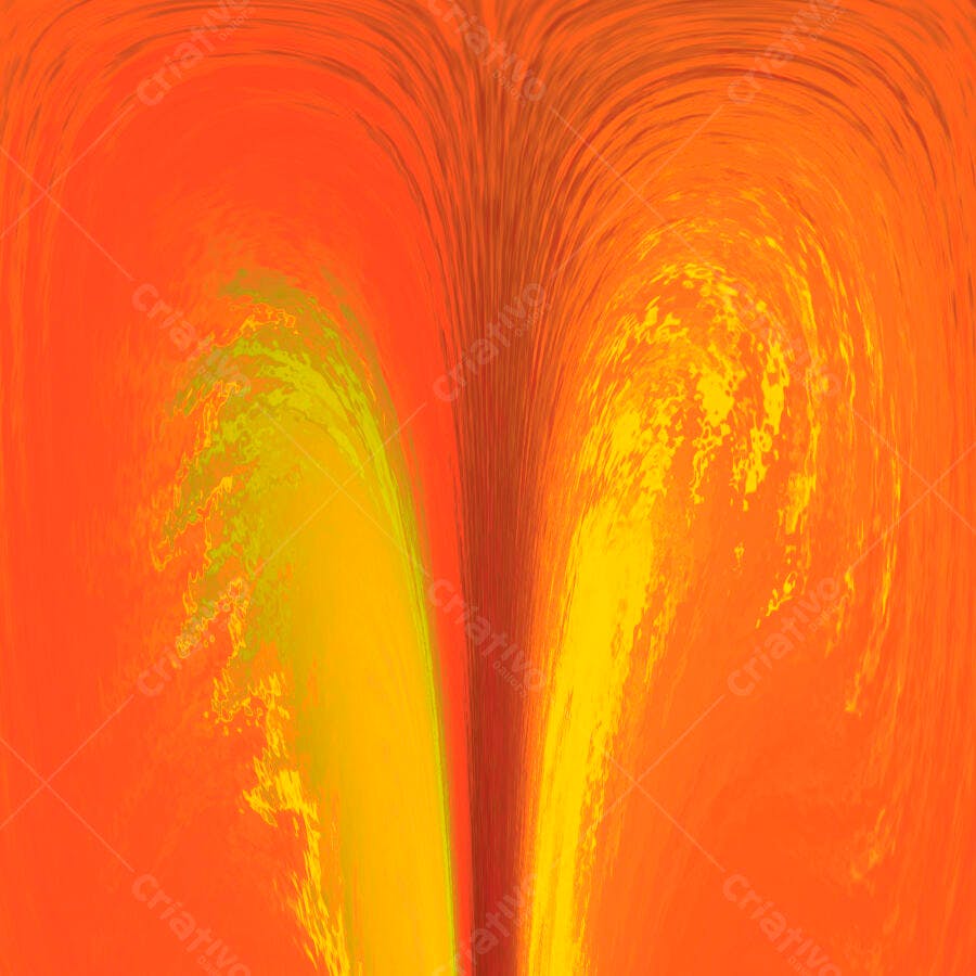 Arte Abstrata Tons Quentes Laranja e Amarelo