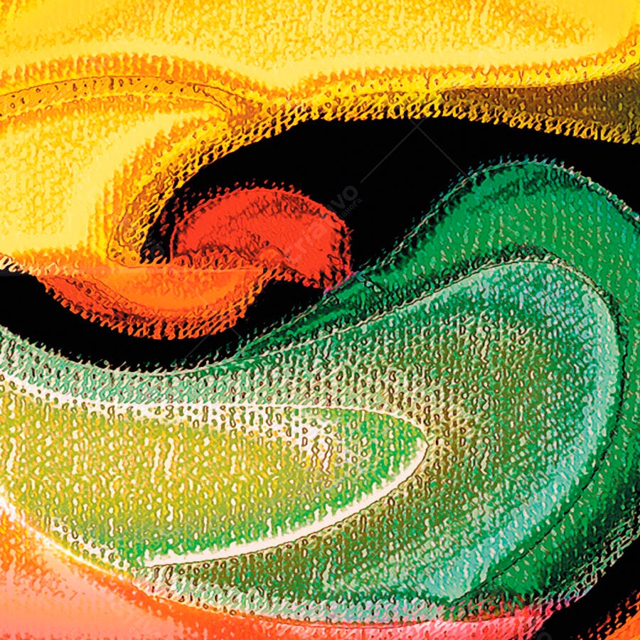 Abstrato colorido em tons quentes e frios