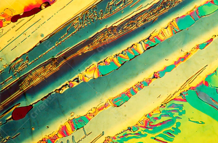 Cristais Microscópicos Amarelo Verde