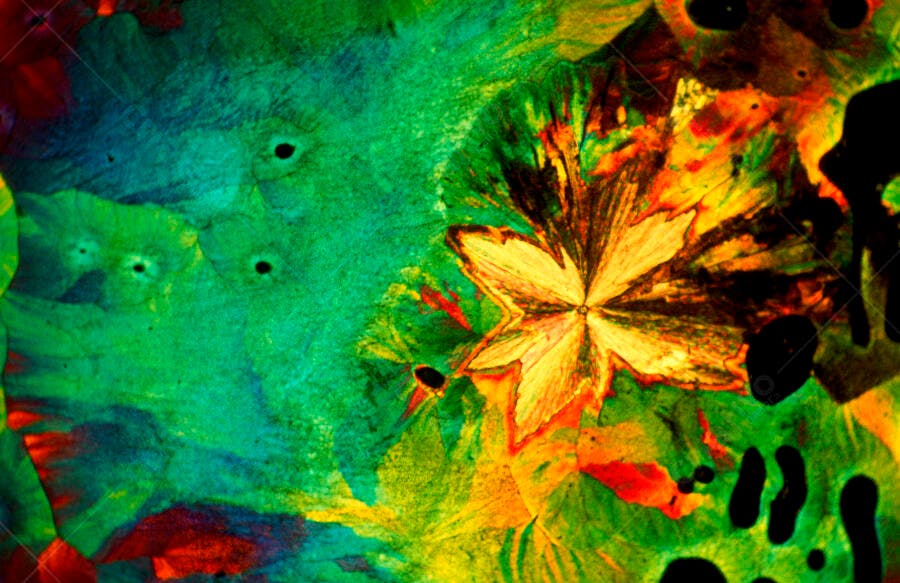 Cristalização abstrata cores vibrantes