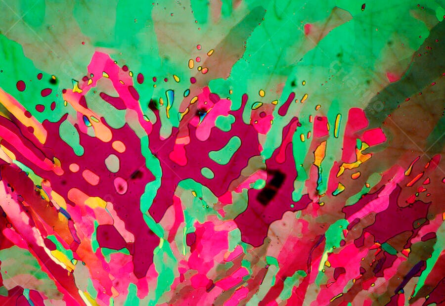 Arte Abstrata Rosa e Verde