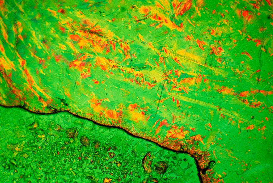 Textura Abstrata Verde Amarelo e Laranja