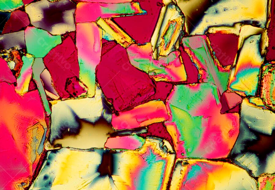 Cristais Microscópicos Coloridos