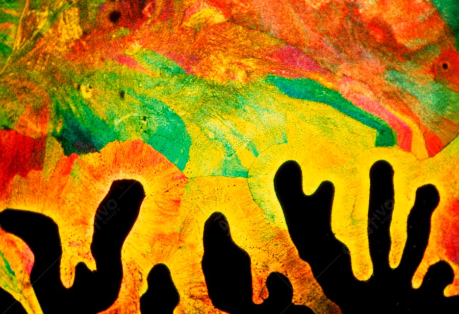 Arte Abstrata Cores Quentes e Escuras