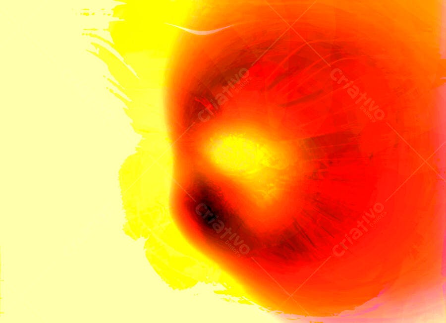 Explosão de cores amarelo e vermelho