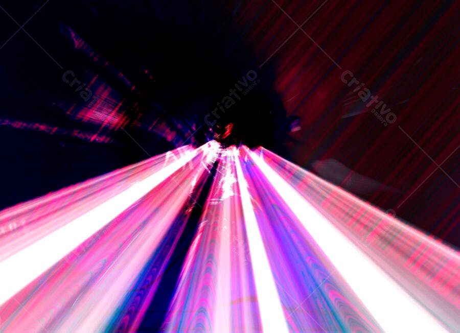 Raios de Luz Rosa e Violeta Abstrato
