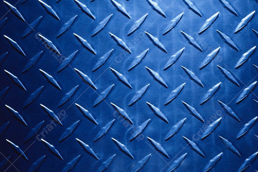 Chapa de metal azul textura diamante
