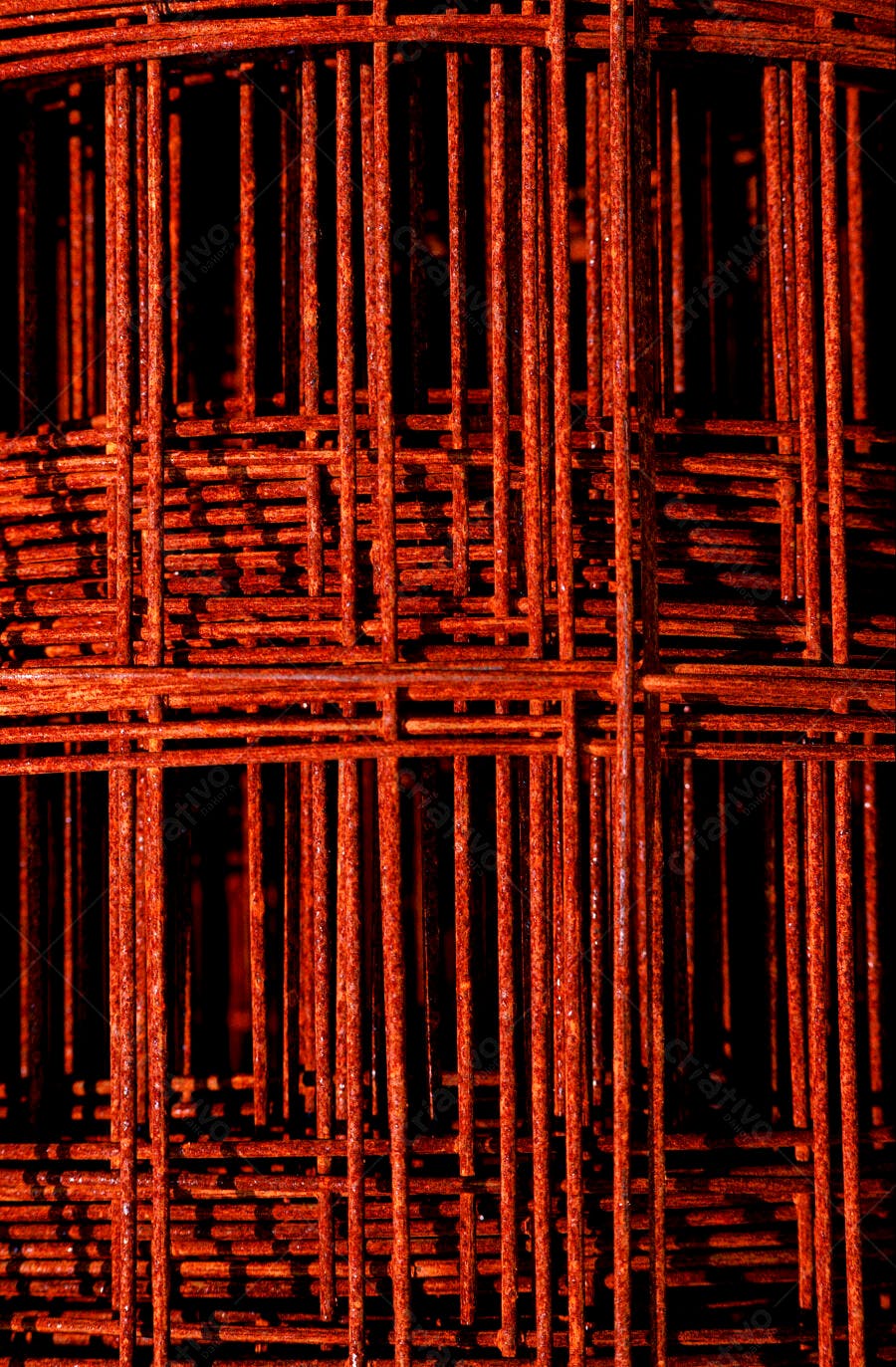 Tela de arame enferrujada texturada