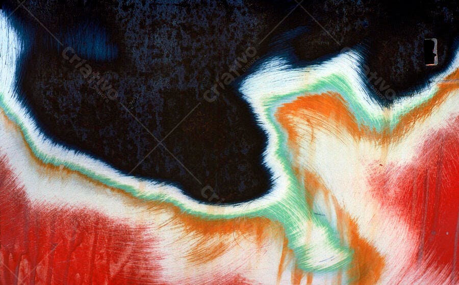 Textura Abstrata em Vermelho Negro e Verde