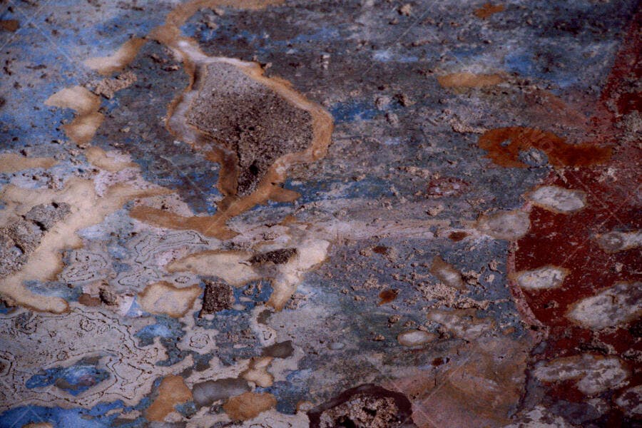 Textura abstrata tons azuis e terrosos