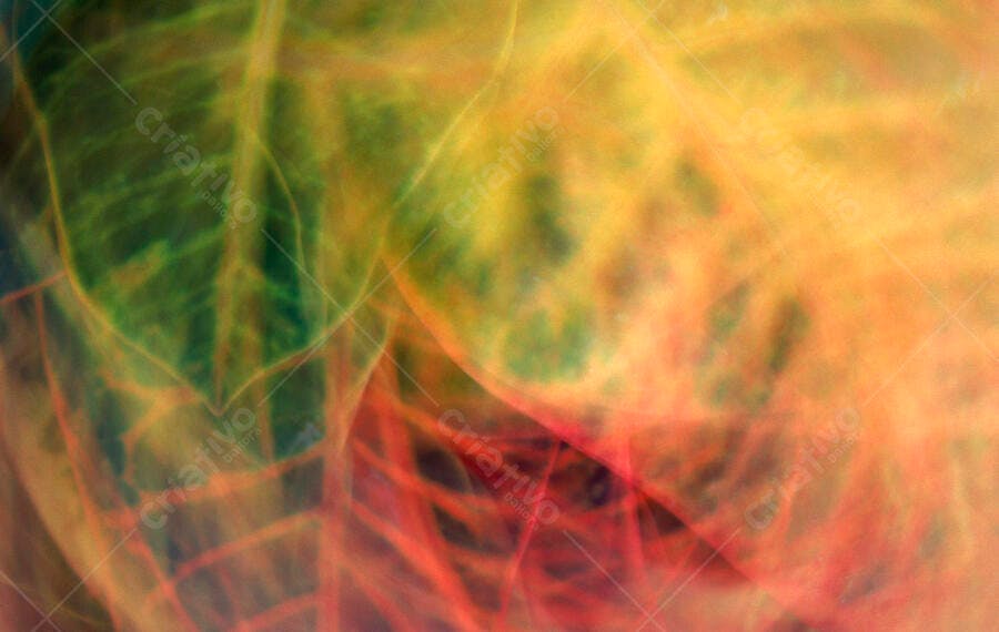 Folhas abstratas tons quentes e verdes