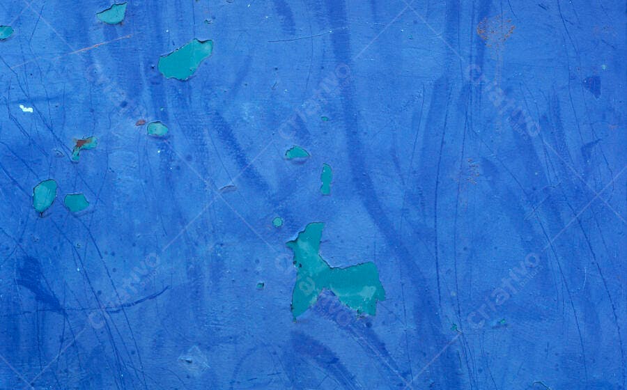 Textura azul desbotada com lascas de tinta verde