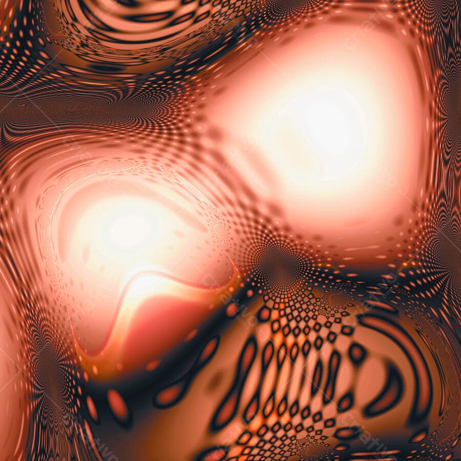Arte Abstrata em Tons de Laranja e Marrom