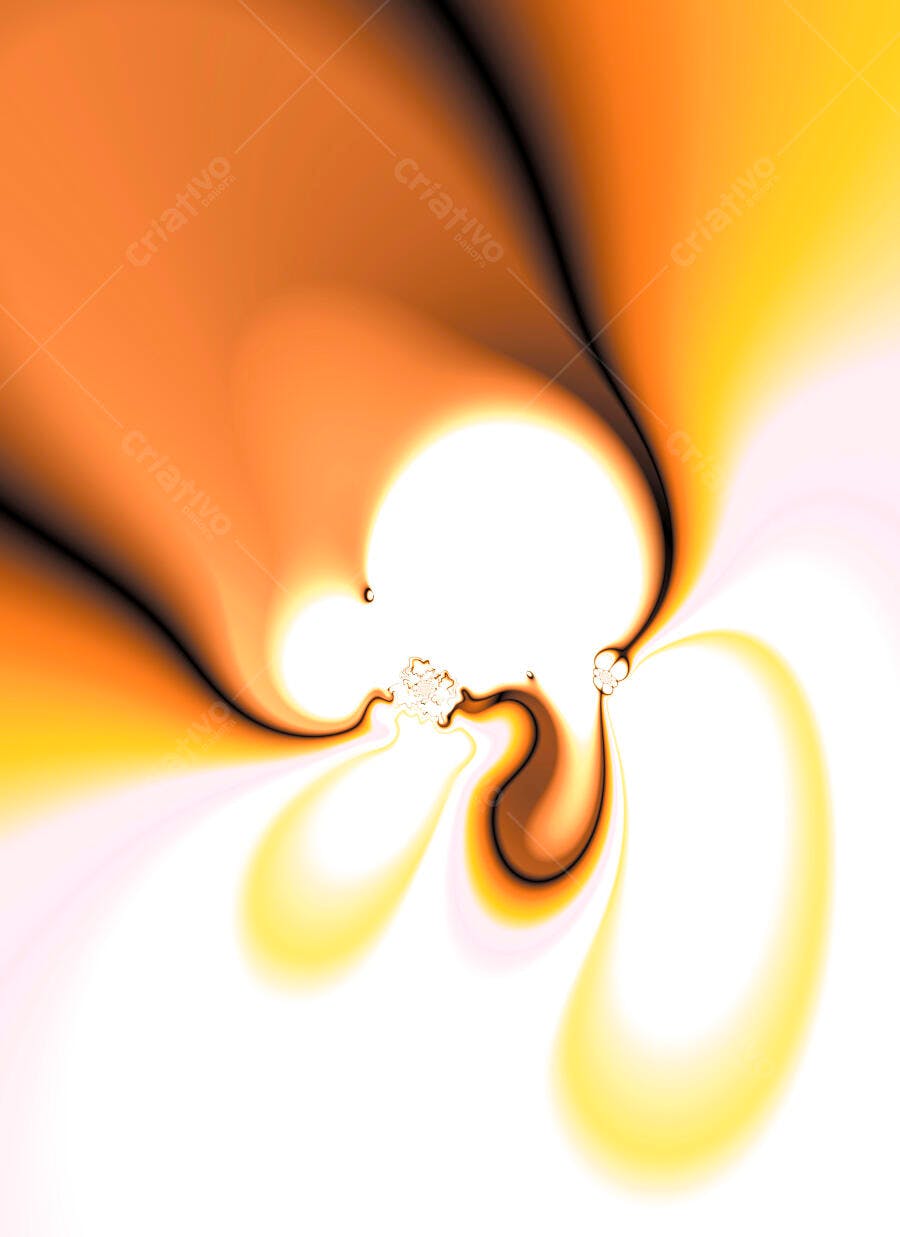 Arte Abstrata tons laranja e branco