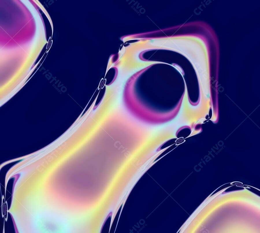 Arte Abstrata Fluida Cores Iridescentes