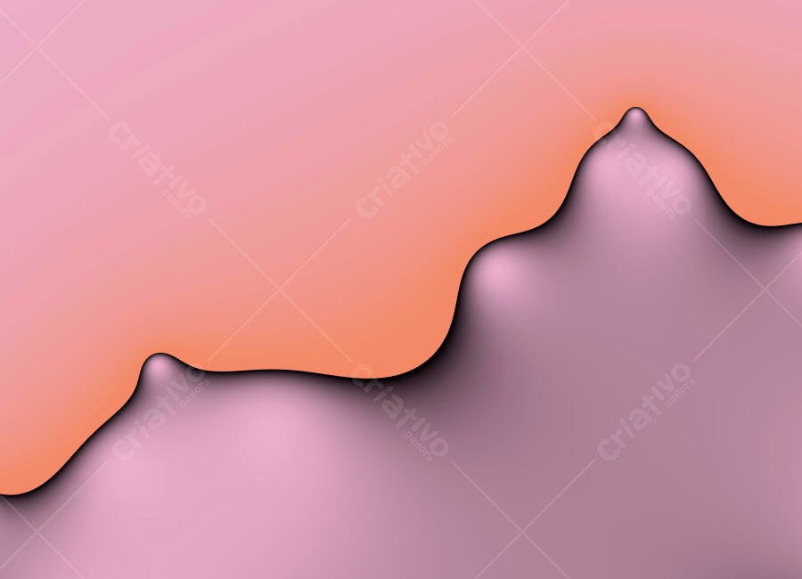 Formas abstratas em tons rosa e laranja