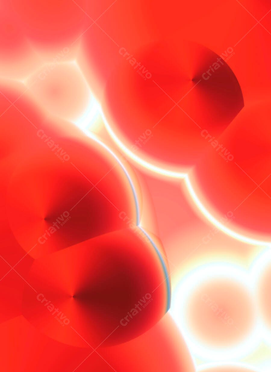 Arte Abstrata Vermelha e Branca