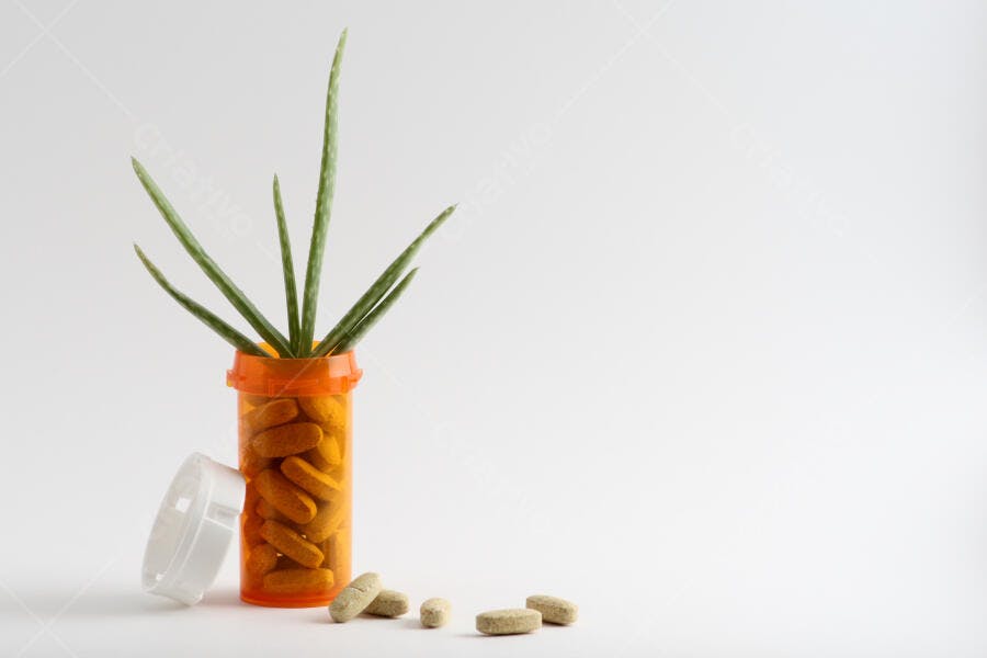 Aloe Vera e comprimidos medicinais