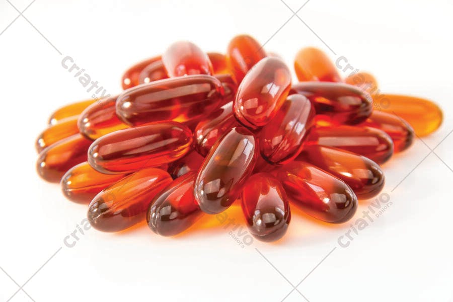 Cápsulas marrons de óleo suplemento