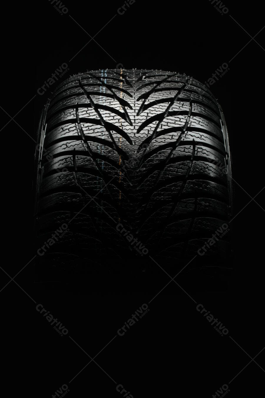 Pneu de inverno detalhe textura