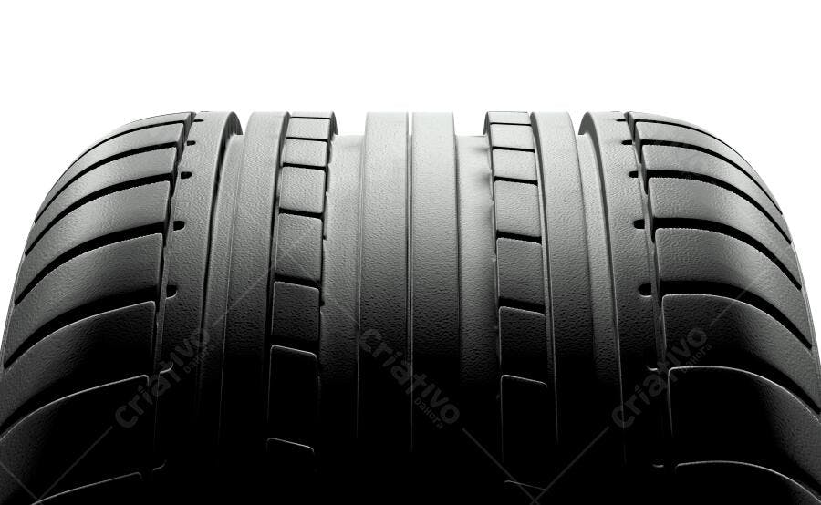 Pneu esportivo detalhe textura preta