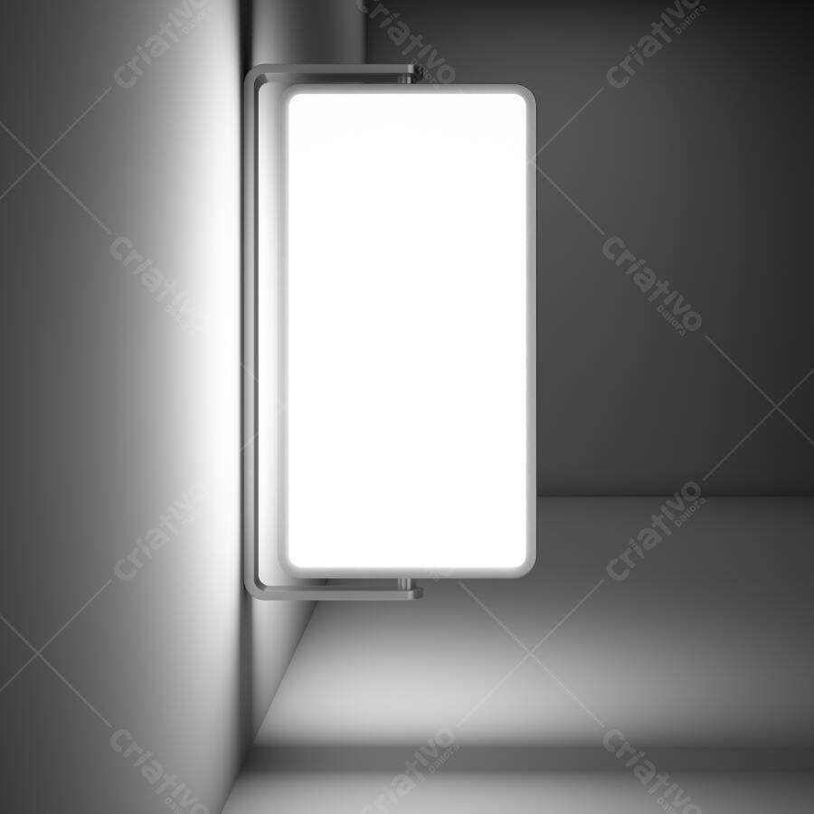 Placa de Luz Branca em Canto Escuro