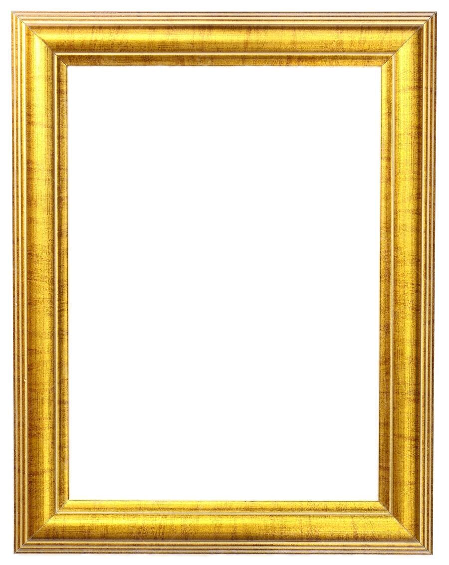 Moldura dourada retangular para quadro