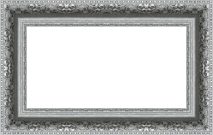 Moldura Prata Decorativa Estilo Vintage