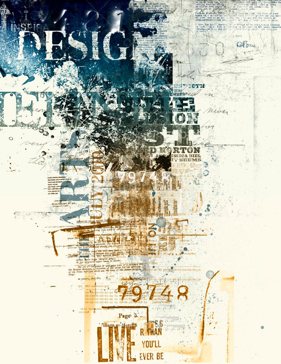 Arte Abstrata Textura Mista