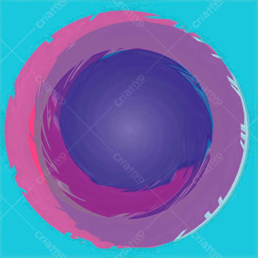Arte abstrata círculo tons rosa roxo azul