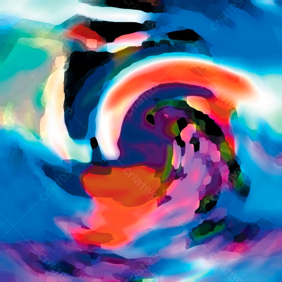 Arte Abstrata Cores Vibrantes Fluxo