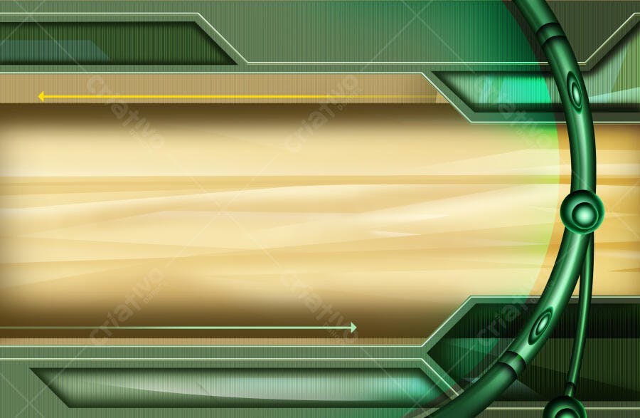Banner abstrato verde e bege