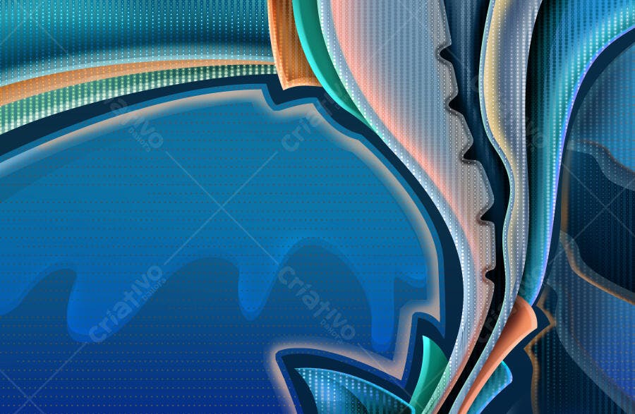 Arte abstrata azul com tons pastel